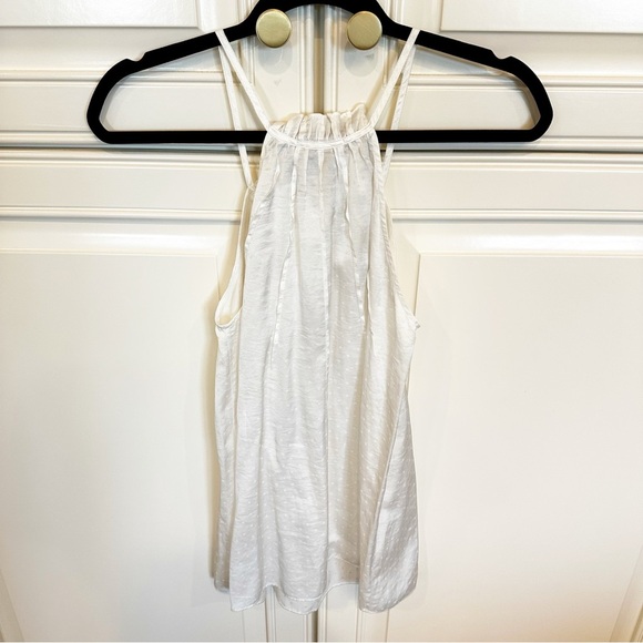 Mason Women’s Silk Ruffle Textured Spaghetti Strap Tank Blouse Top Racerback 2 - Picture 9 of 9